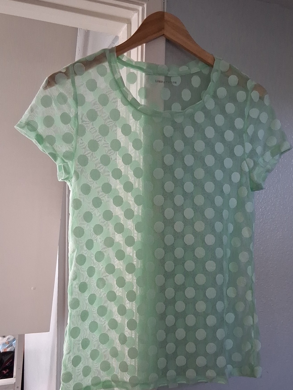 Lord & Taylor polka dot tee